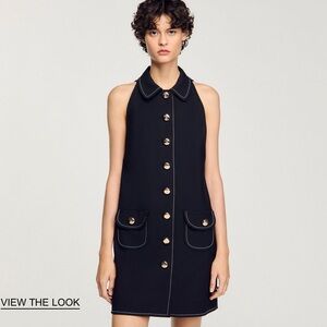 SANDRO Peter Pan Collar Dress